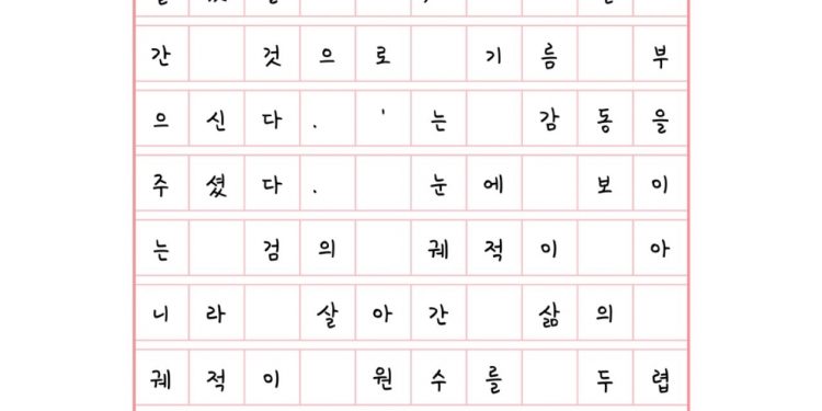 검이 아니라 삶의 궤적