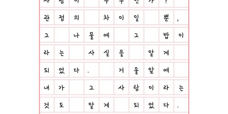 거울 앞에 서서